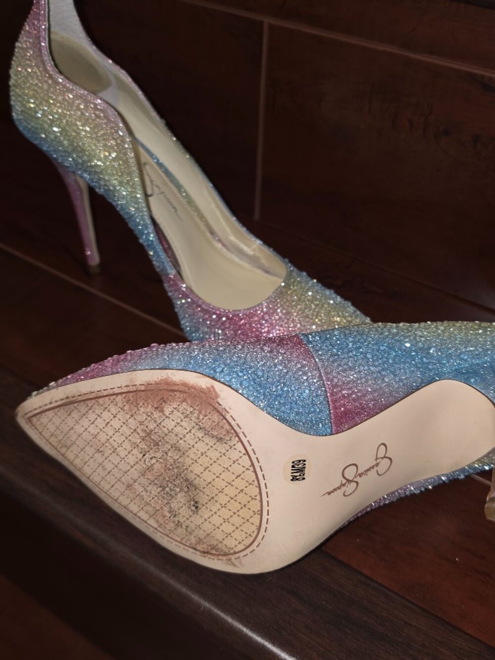 Jessica Simpson Wayva Rainbow Heels - Picture 5 of 5